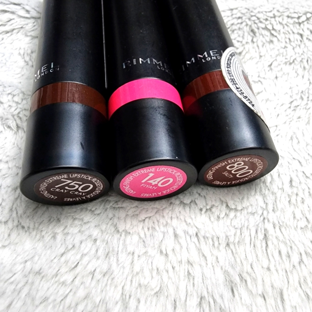 (3) Rimmel London LOT Lipstick Lasting Finish